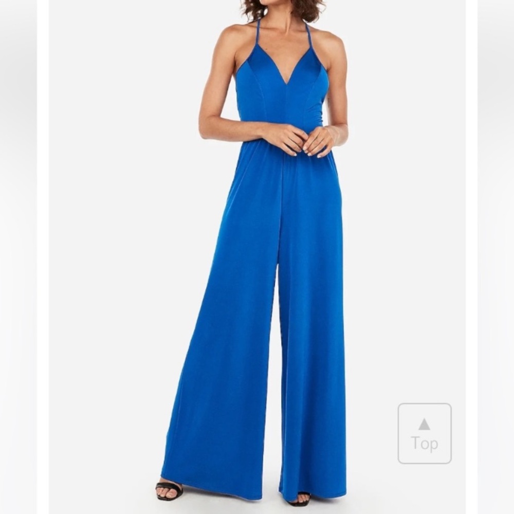 Express Satin wide leg jumpsuit